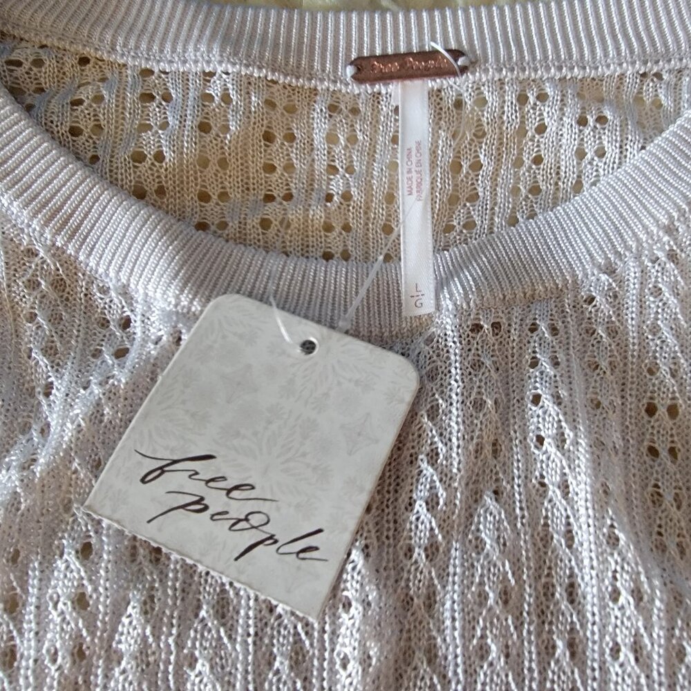 NWT Free People H2o crew pullover- color:found moon - size L - Picture 5 of 8